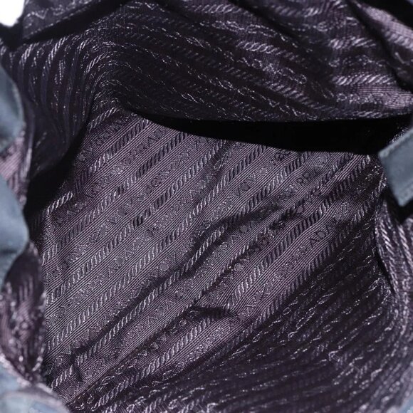 PRADA Tote Bag Nylon Black Silver Auth bs30068 - Picture 12 of 16